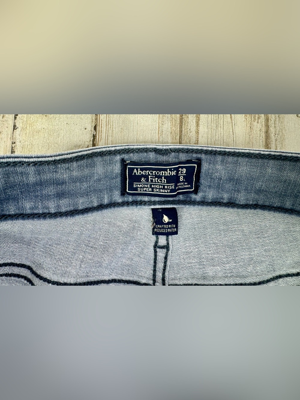 Abercrombie & Fitch Gray Jeans 29/8L (29x28) Simone High Rise Super Skinny - Picture 4 of 12